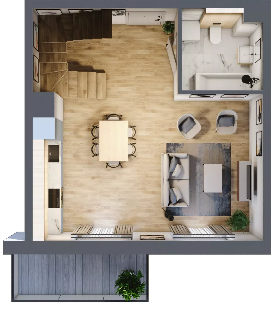 2 pokoje, mieszkanie 69,05 m², piętro 3, oferta nr EB0305, Talarowa Park II, Warszawa, Białołęka, Tarchomin, ul. Talarowa