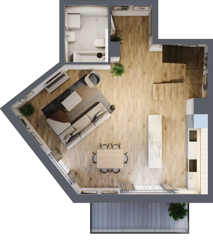 2 pokoje, mieszkanie 87,39 m², piętro 3, oferta nr EB0306, Talarowa Park II, Warszawa, Białołęka, Tarchomin, ul. Talarowa