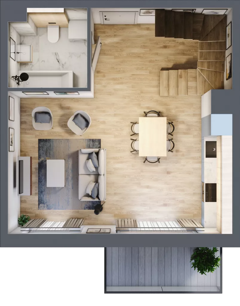 2 pokoje, mieszkanie 69,13 m², piętro 3, oferta nr EB0304, Talarowa Park II, Warszawa, Białołęka, Tarchomin, ul. Talarowa