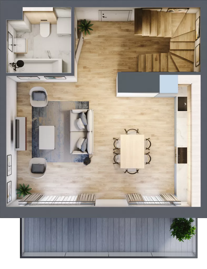 2 pokoje, mieszkanie 71,28 m², piętro 3, oferta nr EA0304, Talarowa Park II, Warszawa, Białołęka, Tarchomin, ul. Talarowa