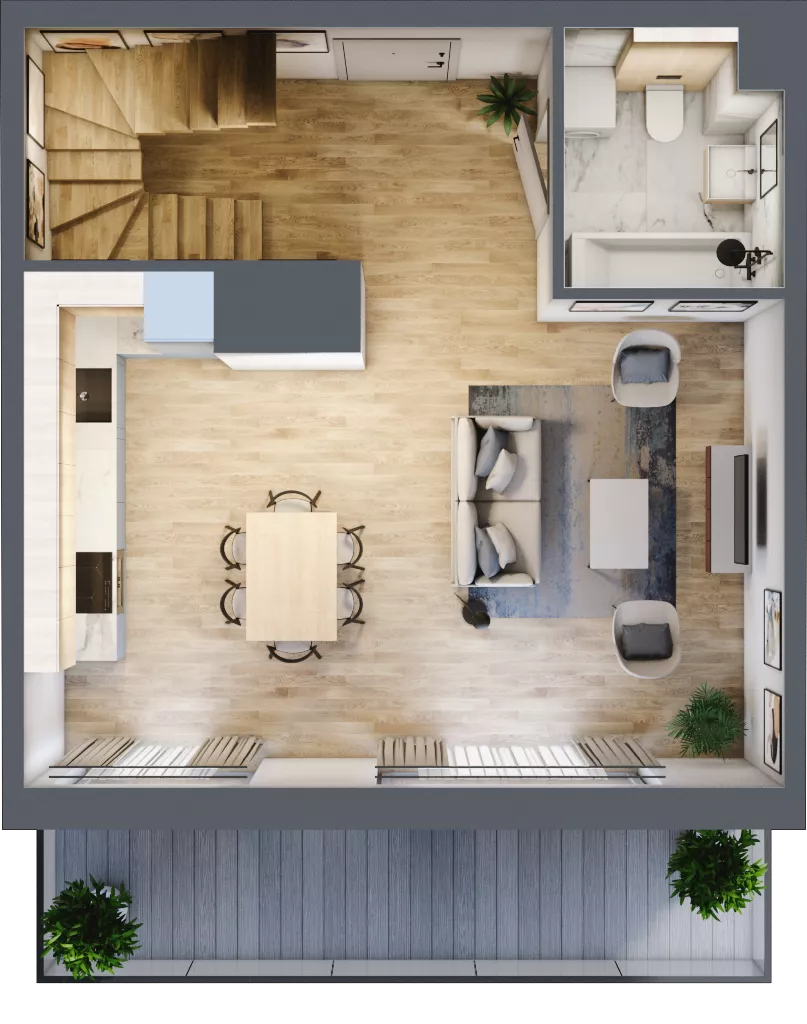 2 pokoje, mieszkanie 73,76 m², piętro 3, oferta nr EA0303, Talarowa Park II, Warszawa, Białołęka, Tarchomin, ul. Talarowa