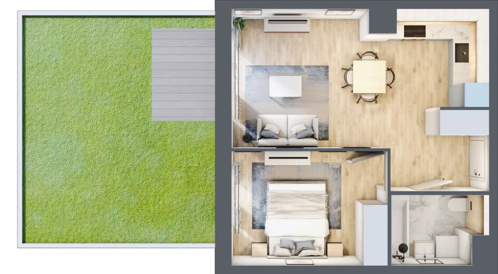 2 pokoje, mieszkanie 38,87 m², parter, oferta nr EB0005, Talarowa Park II, Warszawa, Białołęka, Tarchomin, ul. Talarowa