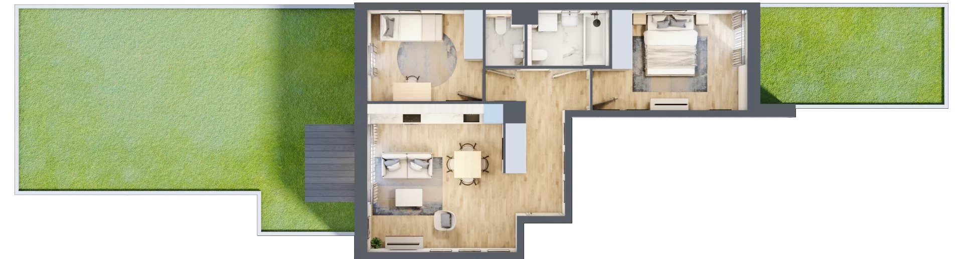 3 pokoje, mieszkanie 59,04 m², parter, oferta nr EB0002, Talarowa Park II, Warszawa, Białołęka, Tarchomin, ul. Talarowa