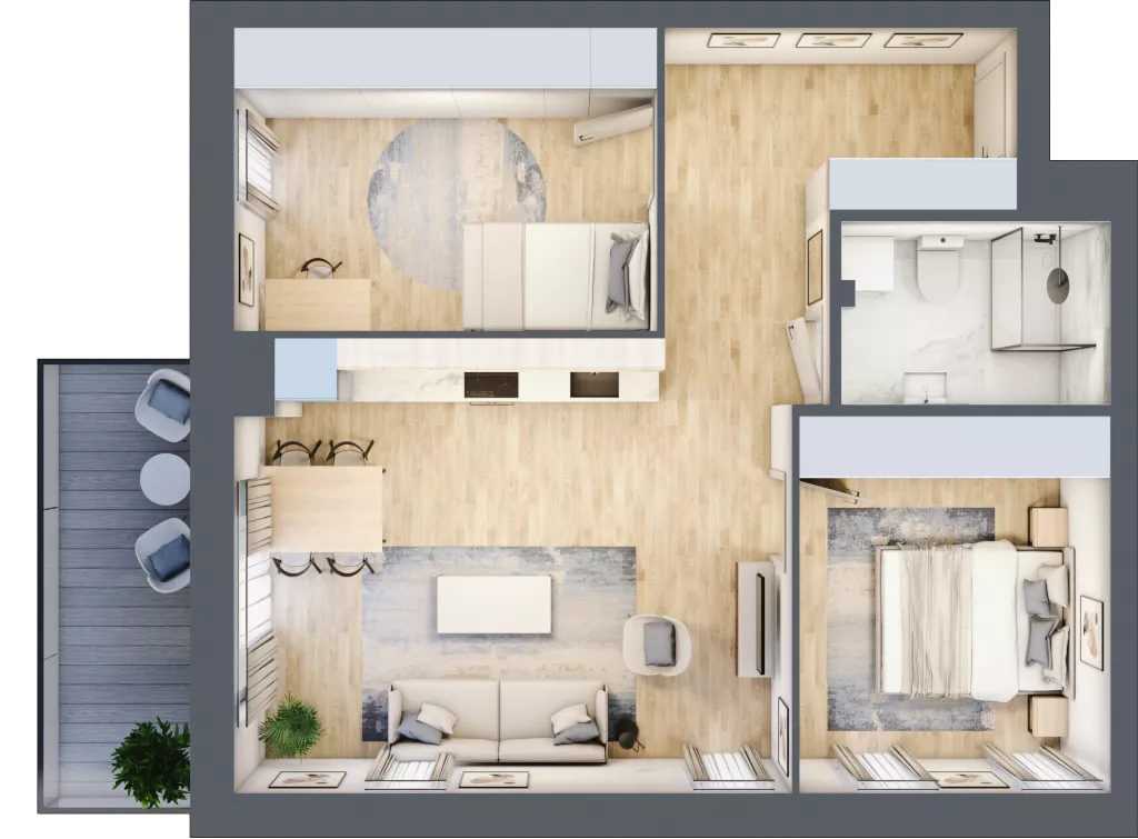 3 pokoje, mieszkanie 59,42 m², piętro 6, oferta nr 35, Ceramika, Bydgoszcz, Bartodzieje, ul. Fordońska 19