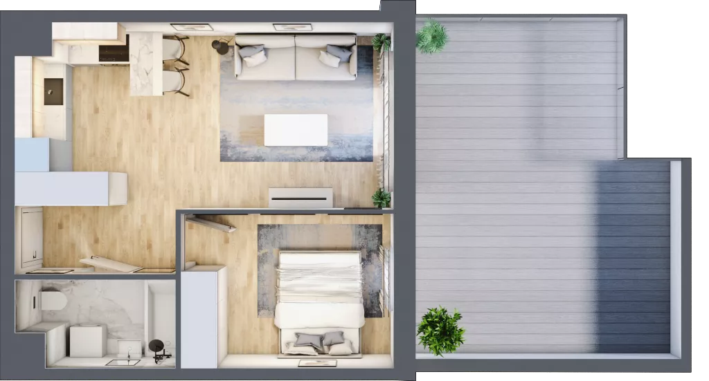 2 pokoje, mieszkanie 39,30 m², piętro 1, oferta nr I-A9, Industria II, Bydgoszcz, Bocianowo, ul. Rycerska 22