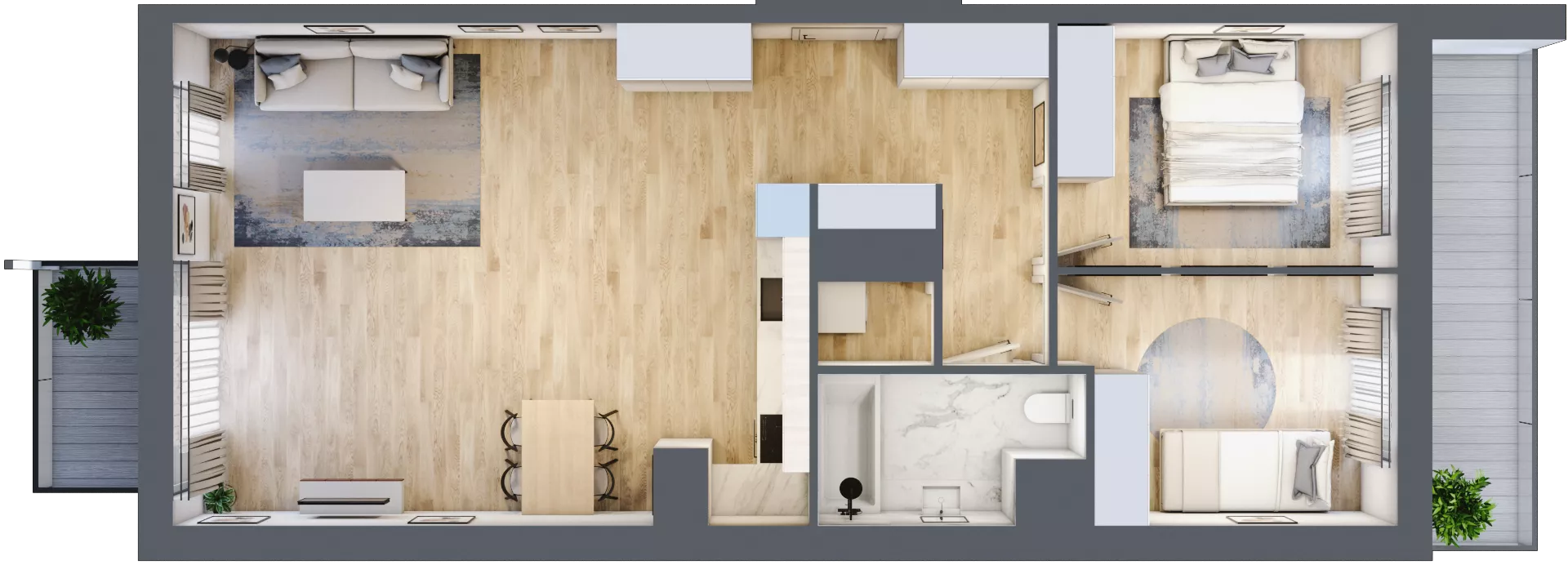 3 pokoje, mieszkanie 73,83 m², piętro 5, oferta nr I-A71, Industria II, Bydgoszcz, Bocianowo, ul. Rycerska 22