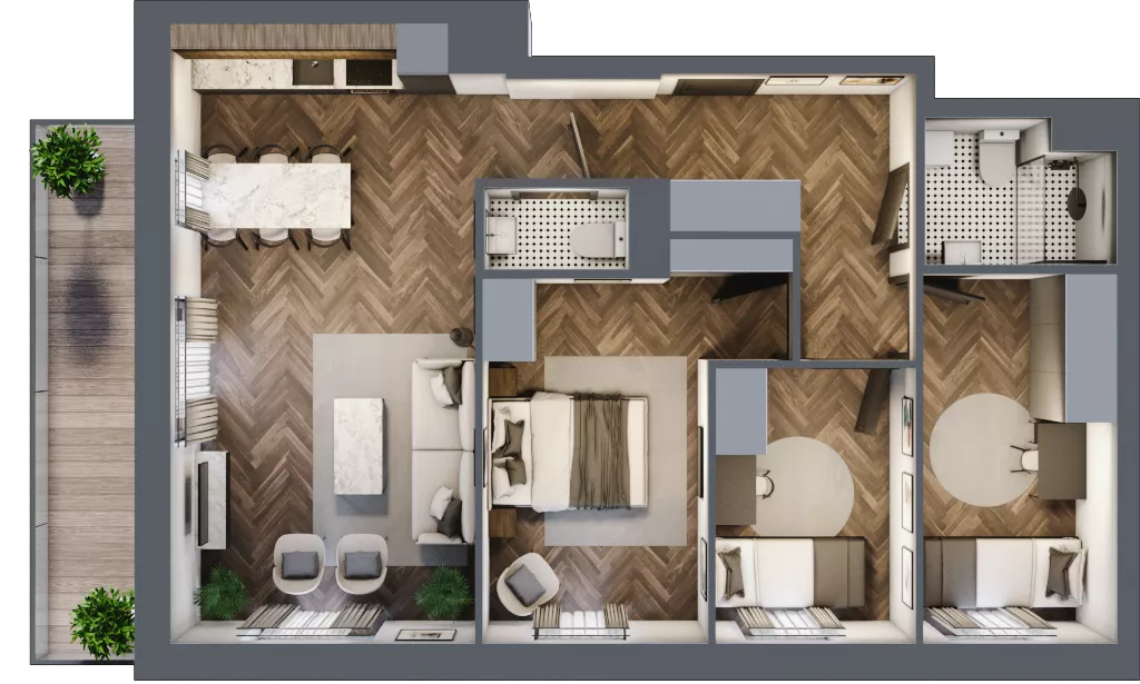 4 pokoje, mieszkanie 72,06 m², piętro 6, oferta nr 67, M|City, Bydgoszcz, Bydgoszcz Wschód, ul. Startowa 9
