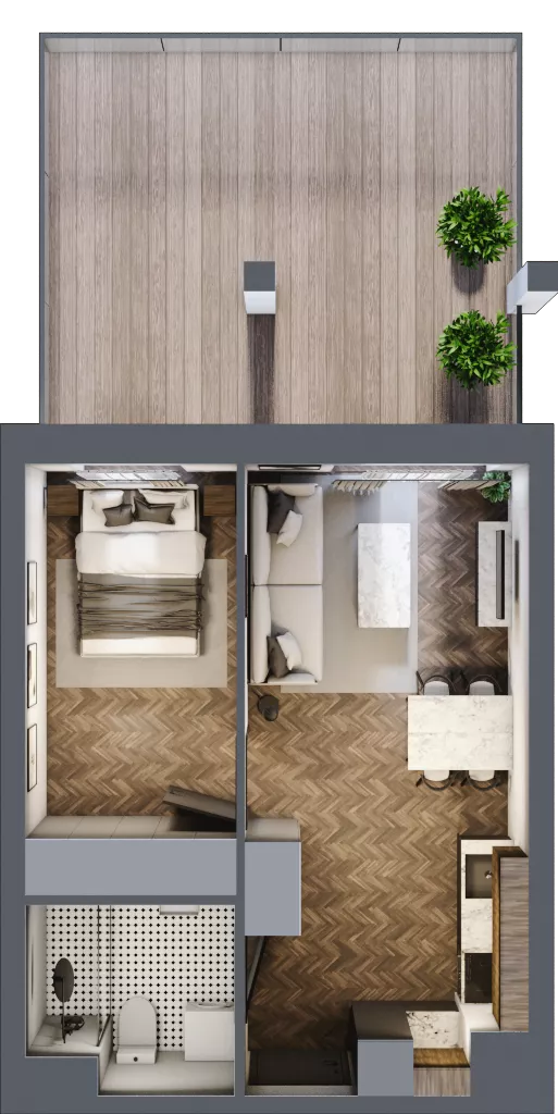 2 pokoje, mieszkanie 32,98 m², piętro 1, oferta nr 4, M|City, Bydgoszcz, Bydgoszcz Wschód, ul. Startowa 9