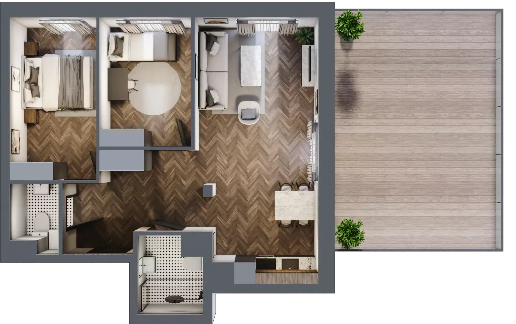 3 pokoje, mieszkanie 61,38 m², piętro 8, oferta nr 86, M|City, Bydgoszcz, Bydgoszcz Wschód, ul. Startowa 9