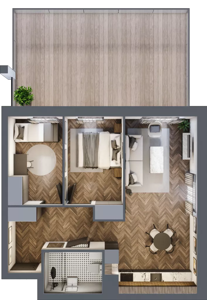 3 pokoje, mieszkanie 55,51 m², piętro 1, oferta nr 9, M|City, Bydgoszcz, Bydgoszcz Wschód, ul. Startowa 9