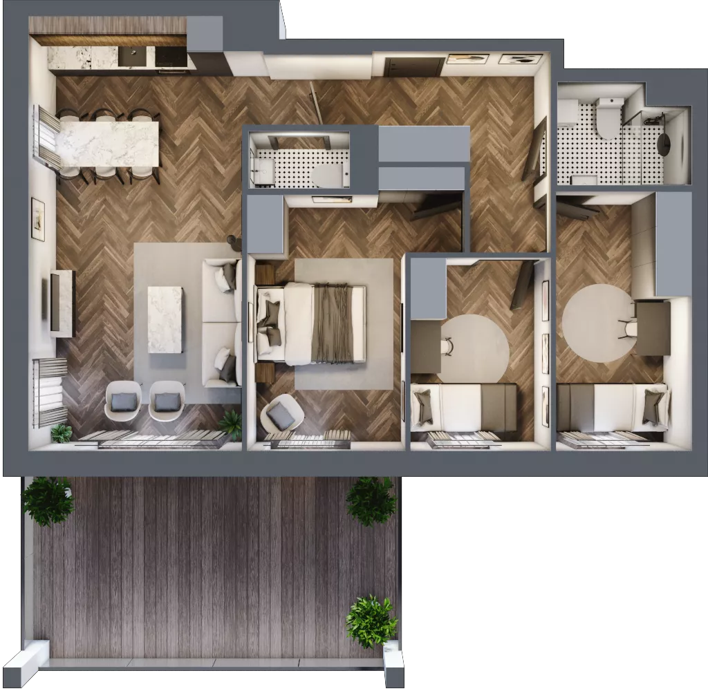 4 pokoje, mieszkanie 71,92 m², piętro 3, oferta nr 28, M|City, Bydgoszcz, Bydgoszcz Wschód, ul. Startowa 9