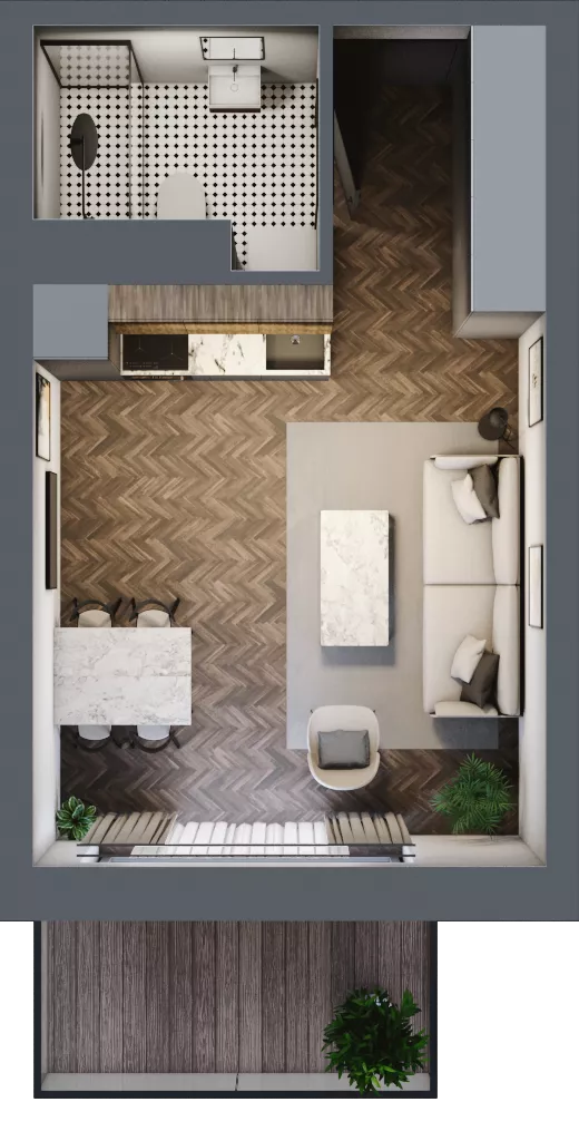 1 pokój, mieszkanie 26,42 m², piętro 3, oferta nr 38, M|City, Bydgoszcz, Bydgoszcz Wschód, ul. Startowa 9