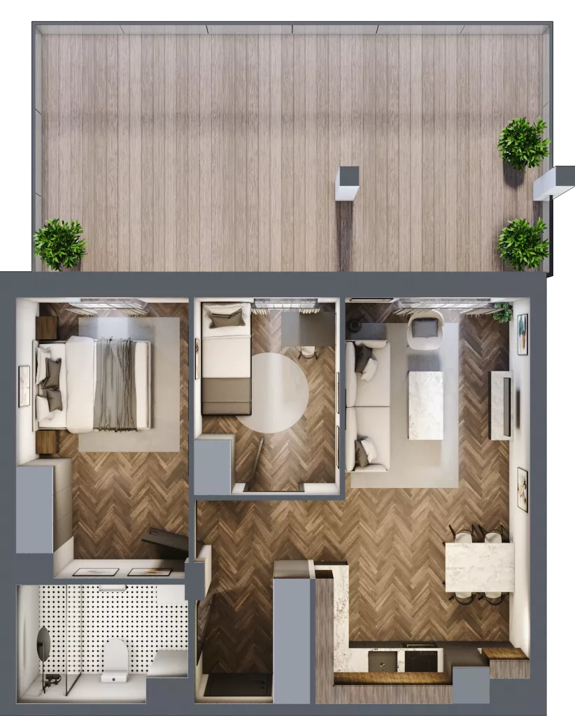 3 pokoje, mieszkanie 52,49 m², piętro 1, oferta nr 6, M|City, Bydgoszcz, Bydgoszcz Wschód, ul. Startowa 9