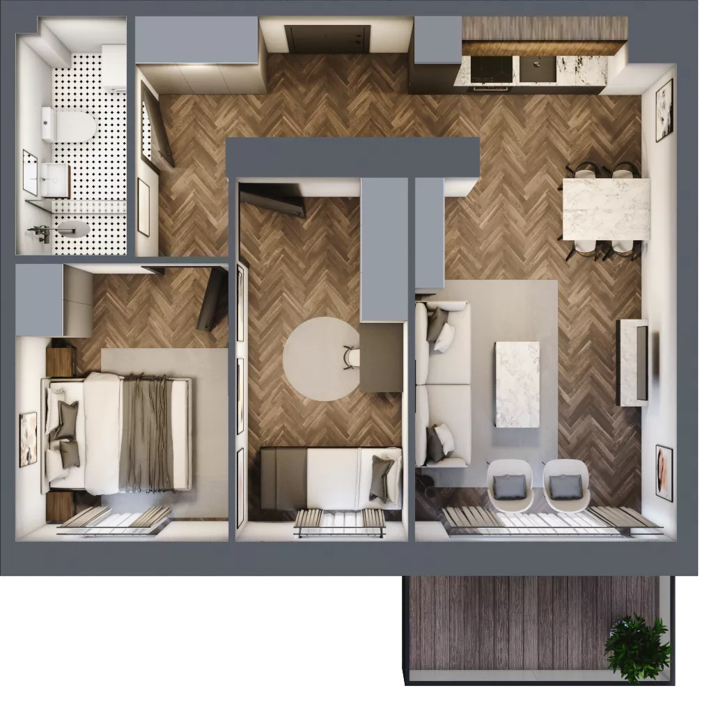 3 pokoje, mieszkanie 52,78 m², piętro 8, oferta nr 88, M|City, Bydgoszcz, Bydgoszcz Wschód, ul. Startowa 9