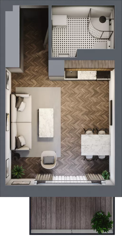 1 pokój, mieszkanie 26,48 m², piętro 5, oferta nr 65, M|City, Bydgoszcz, Bydgoszcz Wschód, ul. Startowa 9