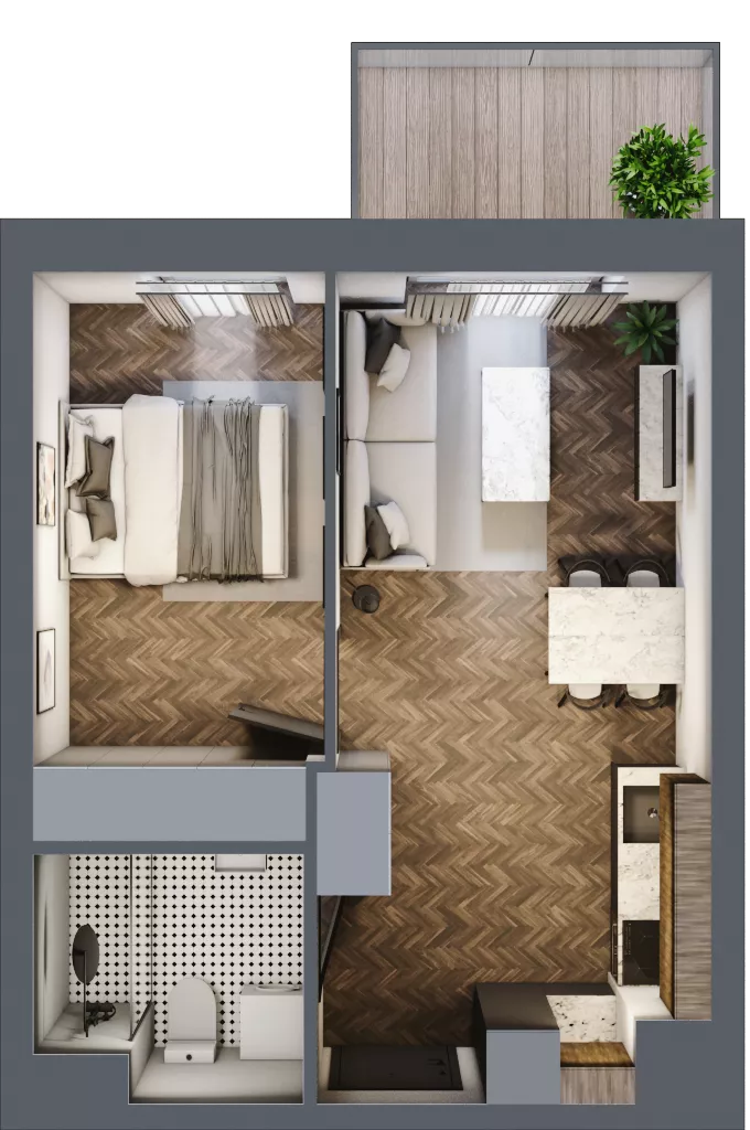 2 pokoje, mieszkanie 35,09 m², piętro 7, oferta nr 80, M|City, Bydgoszcz, Bydgoszcz Wschód, ul. Startowa 9