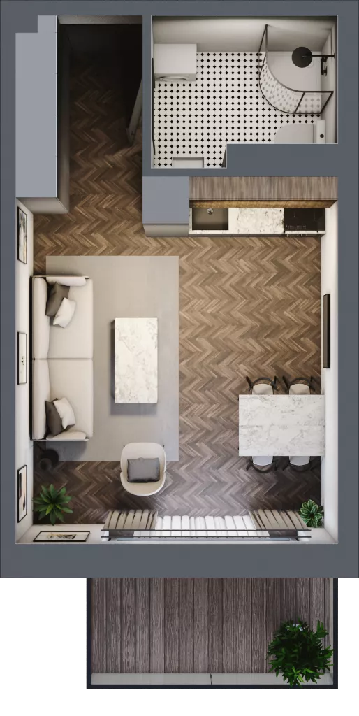 1 pokój, mieszkanie 26,48 m², piętro 6, oferta nr 78, M|City, Bydgoszcz, Bydgoszcz Wschód, ul. Startowa 9