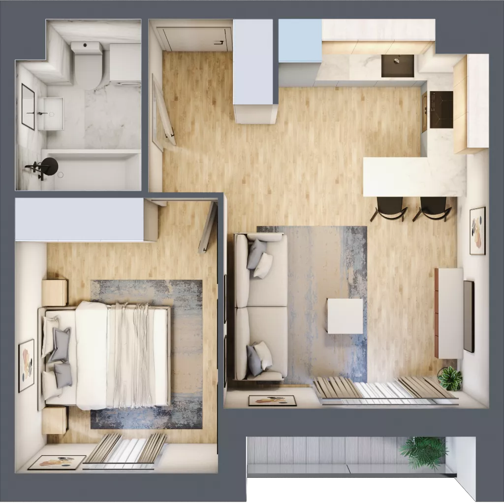 2 pokoje, mieszkanie 36,58 m², piętro 9, oferta nr 09.C.72, Nowa Pabianicka, Wrocław, Krzyki-Partynice, Krzyki, ul. Pabianicka 25