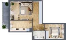 2 pokoje, mieszkanie 62,19 m², piętro 2, oferta nr B.44, Hi Mokotów, Warszawa, Ursynów, Wyczółki, ul. Bokserska 63