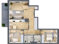 3 pokoje, mieszkanie 77,74 m², piętro 1, oferta nr B.72, Hi Mokotów, Warszawa, Ursynów, Wyczółki, ul. Bokserska 63