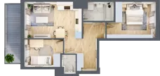 3 pokoje, mieszkanie 53,30 m², piętro 2, oferta nr B.73, Hi Mokotów, Warszawa, Ursynów, Wyczółki, ul. Bokserska 63