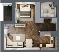1 pokój, apartament 41,29 m², piętro 1, oferta nr A.072, Modena II, Poznań, Jeżyce, ul. Jackowskiego/Kraszewskiego