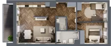 3 pokoje, apartament 67,59 m², piętro 2, oferta nr A.156, Modena II, Poznań, Jeżyce, ul. Jackowskiego/Kraszewskiego
