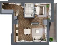 1 pokój, apartament 49,07 m², piętro 2, oferta nr A.162, Modena II, Poznań, Jeżyce, ul. Jackowskiego/Kraszewskiego