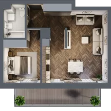 2 pokoje, apartament 48,98 m², piętro 1, oferta nr A.067, Modena II, Poznań, Jeżyce, ul. Jackowskiego/Kraszewskiego