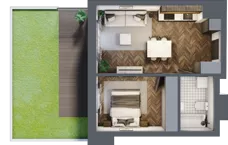 2 pokoje, apartament 37,50 m², parter, oferta nr A.056, Modena II, Poznań, Jeżyce, ul. Jackowskiego/Kraszewskiego
