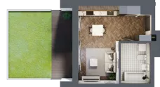1 pokój, apartament 29,75 m², parter, oferta nr A.146, Modena II, Poznań, Jeżyce, ul. Jackowskiego/Kraszewskiego