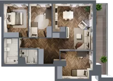 4 pokoje, apartament 80,34 m², piętro 6, oferta nr A.138, Modena II, Poznań, Jeżyce, ul. Jackowskiego/Kraszewskiego