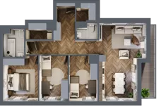 4 pokoje, apartament 83,00 m², piętro 5, oferta nr A.041, Modena II, Poznań, Jeżyce, ul. Jackowskiego/Kraszewskiego