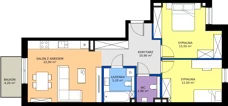3 pokoje, mieszkanie 69,00 m², piętro 1, oferta nr A6, Domkove, Łódź, Widzew, ul. Mechaniczna 2/30