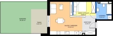 1 pokój, mieszkanie 41,50 m², parter, oferta nr B3, Domkove, Łódź, Widzew, ul. Mechaniczna 2/30