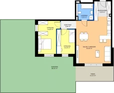 3 pokoje, mieszkanie 75,40 m², parter, oferta nr C2, Domkove, Łódź, Widzew, ul. Mechaniczna 2/30
