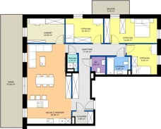 5 pokoi, mieszkanie 110,30 m², piętro 2, oferta nr C7, Domkove, Łódź, Widzew, ul. Mechaniczna 2/30