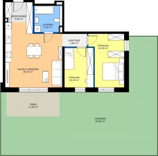 3 pokoje, mieszkanie 67,80 m², parter, oferta nr D2, Domkove, Łódź, Widzew, ul. Mechaniczna 2/30