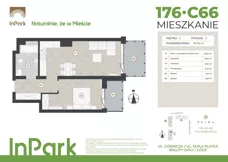 2 pokoje, mieszkanie 47,74 m², piętro 5, oferta nr 176, InPark, Łódź, Bałuty, ul. Emilii Plater / ul. Górnicza