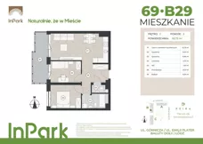 3 pokoje, mieszkanie 56,18 m², piętro 2, oferta nr 69, InPark, Łódź, Bałuty, ul. Emilii Plater / ul. Górnicza