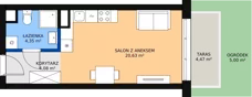 1 pokój, mieszkanie 27,61 m², piętro 3, oferta nr 37, Osiedle Łososiowa, Łódź, Bałuty, Radogoszcz, ul. Łososiowa (Okoniowa)