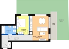 2 pokoje, mieszkanie 48,86 m², parter, oferta nr 89, Osiedle Łososiowa, Łódź, Bałuty, Radogoszcz, ul. Łososiowa (Okoniowa)