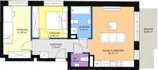 3 pokoje, mieszkanie 57,90 m², piętro 1, oferta nr 1, InPark, Łódź, Bałuty, ul. Emilii Plater / ul. Górnicza