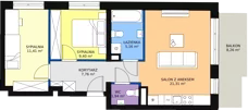 3 pokoje, mieszkanie 57,94 m², piętro 2, oferta nr 6, InPark, Łódź, Bałuty, ul. Emilii Plater / ul. Górnicza