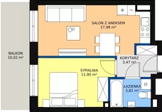2 pokoje, mieszkanie 37,29 m², piętro 2, oferta nr 9, InPark, Łódź, Bałuty, ul. Emilii Plater / ul. Górnicza