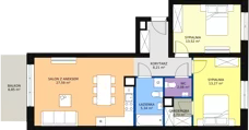 3 pokoje, mieszkanie 73,28 m², piętro 1, oferta nr 21, InPark, Łódź, Bałuty, ul. Emilii Plater / ul. Górnicza