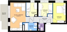 4 pokoje, mieszkanie 60,86 m², piętro 3, oferta nr 35, InPark, Łódź, Bałuty, ul. Emilii Plater / ul. Górnicza
