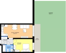 2 pokoje, mieszkanie 48,65 m², parter, oferta nr 111, InPark, Łódź, Bałuty, ul. Emilii Plater / ul. Górnicza