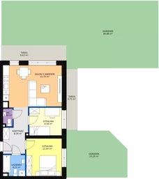 3 pokoje, mieszkanie 58,05 m², parter, oferta nr 117, InPark, Łódź, Bałuty, ul. Emilii Plater / ul. Górnicza