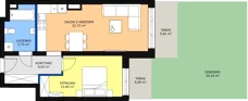 2 pokoje, mieszkanie 47,64 m², parter, oferta nr 119, InPark, Łódź, Bałuty, ul. Emilii Plater / ul. Górnicza